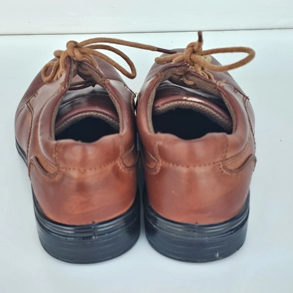 Stafford Boys Dane Jr Cognac brownish tan Dress Shoes size 12